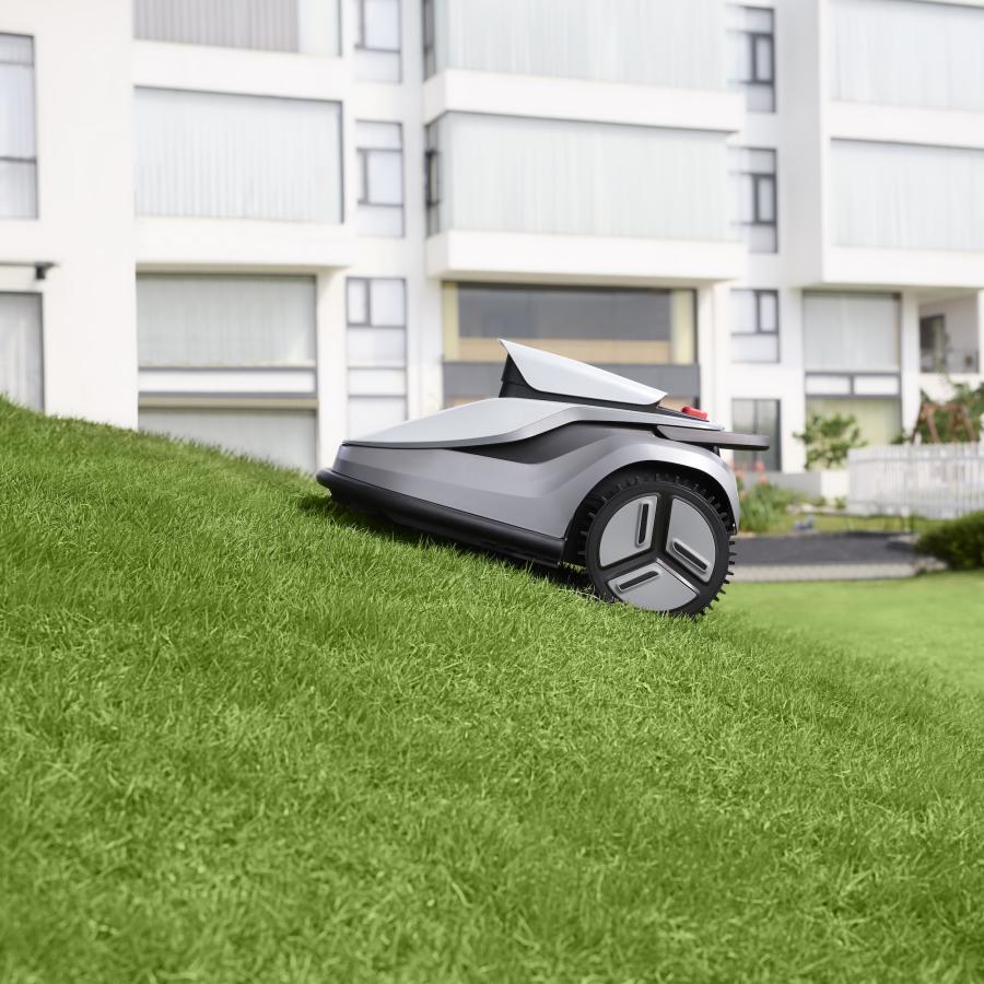Terramow V1000 mit Garage, Mähroboter, smarter Rasenroboter für 1000 m², Gartenpflege ohne Begrenzungskabel